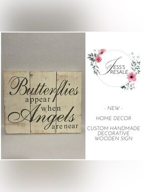 HOME DECOR - NEW - CUSTOM HANDMADE DECORATIVE MEMORIAL SOLID WOODEN SIGN